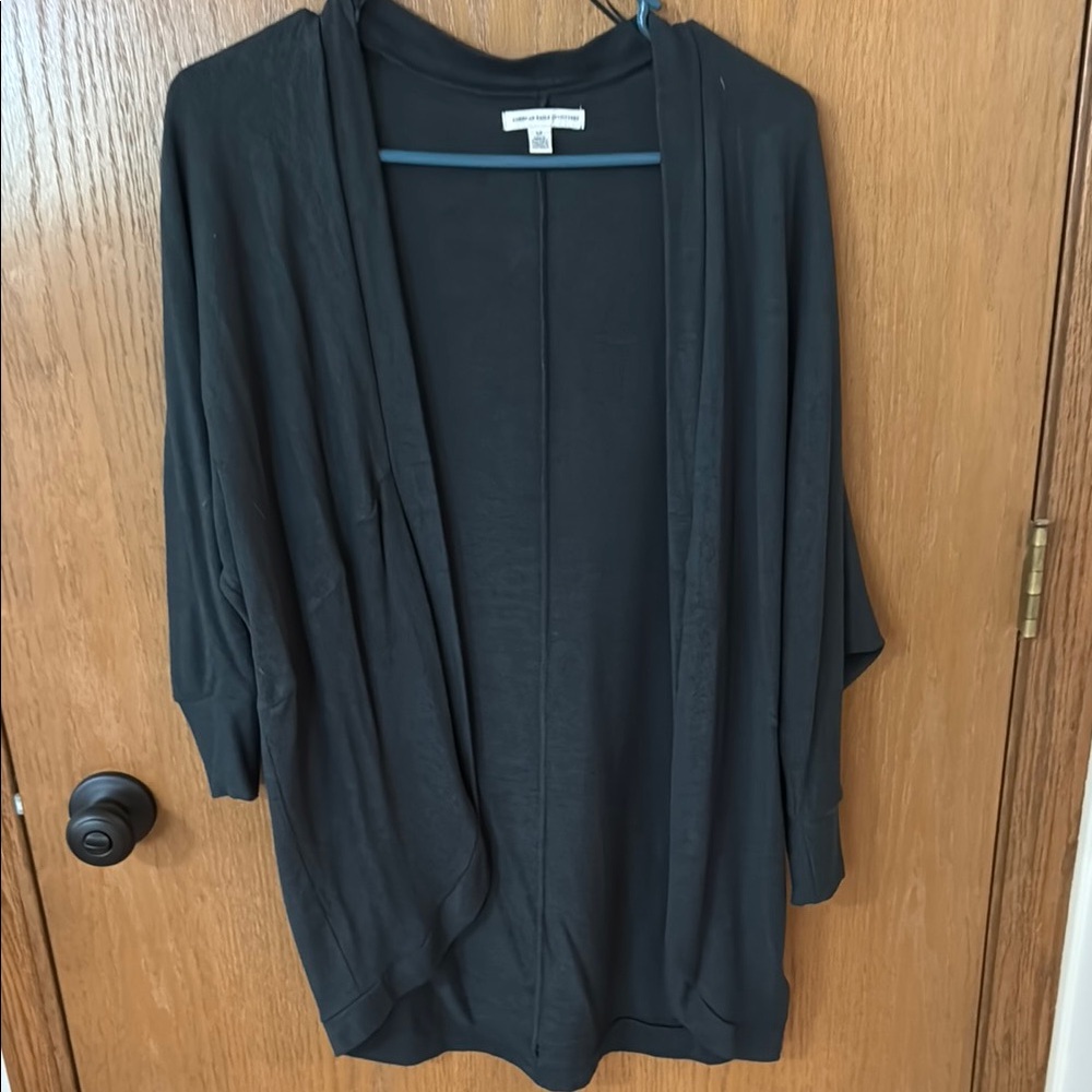 American Eagle Outfitters Deep Green Open-Front Cardigan Sweater